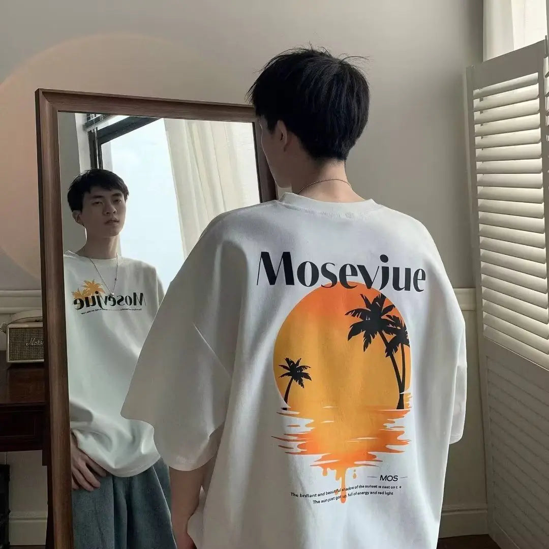 Trendy Men’s Cotton Short Sleeve T-Shirt