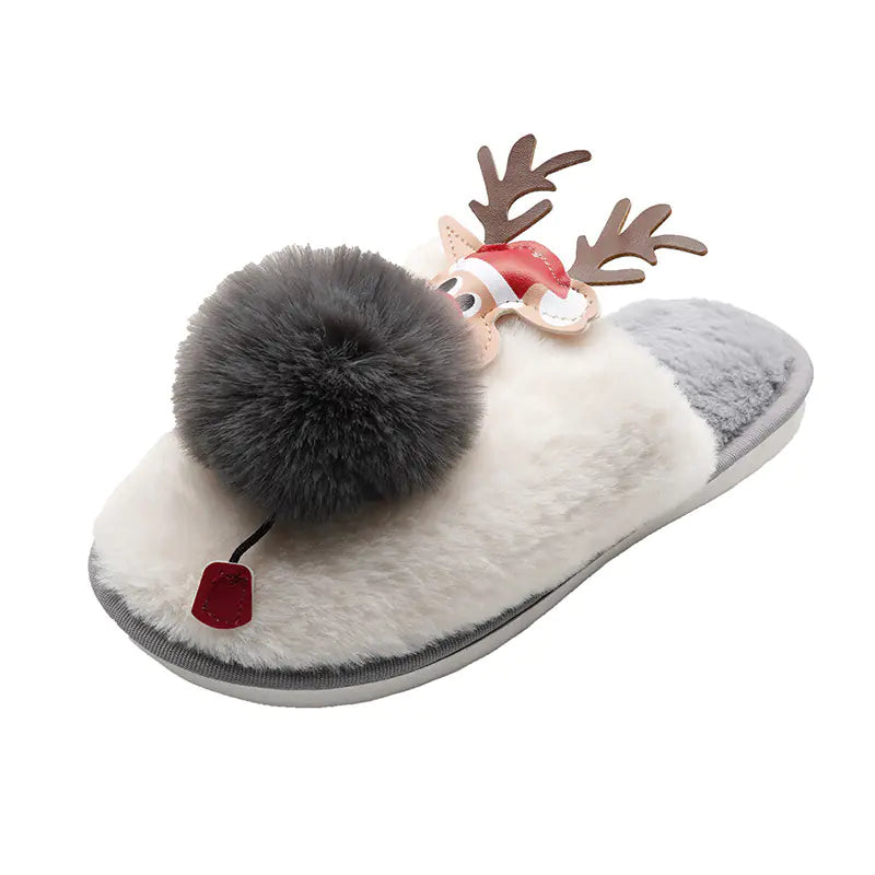 Cute Warm Cartoon Plush Slippers for Women
