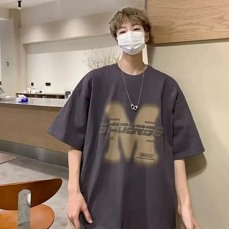 Trendy Men’s Cotton Short Sleeve T-Shirt