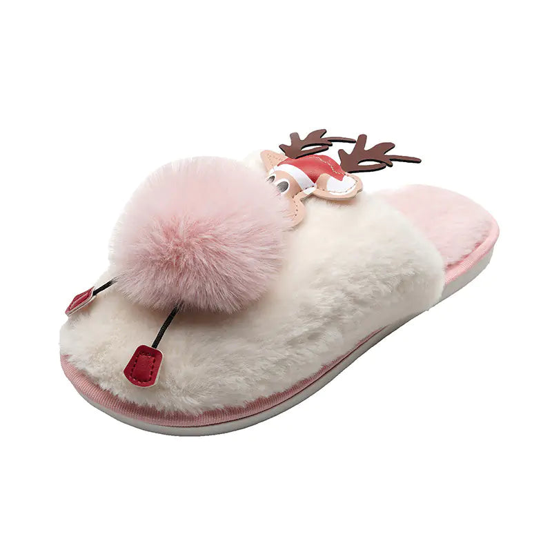 Cute Warm Cartoon Plush Slippers for Women