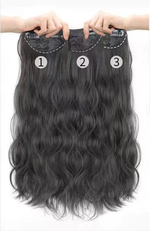 3-Piece Seamless Invisible Long Curly Hair Extensions for Women