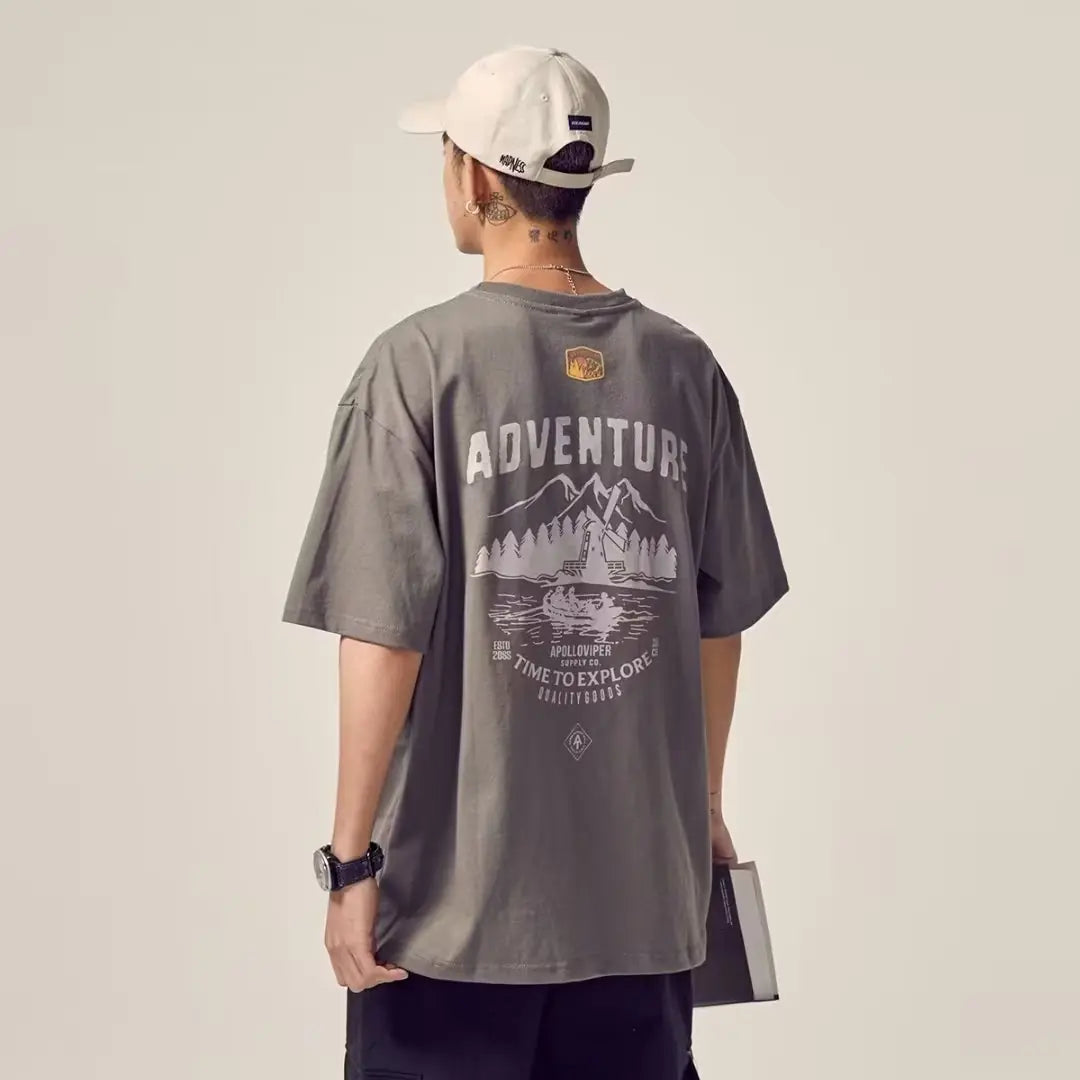 Trendy Men’s Cotton Short Sleeve T-Shirt