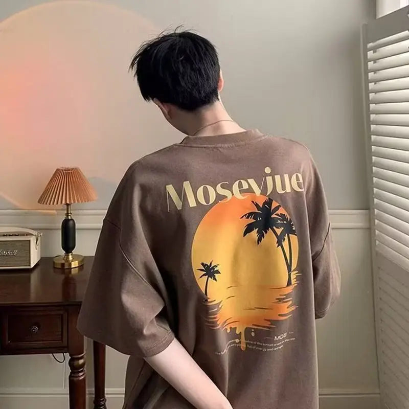 Trendy Men’s Cotton Short Sleeve T-Shirt