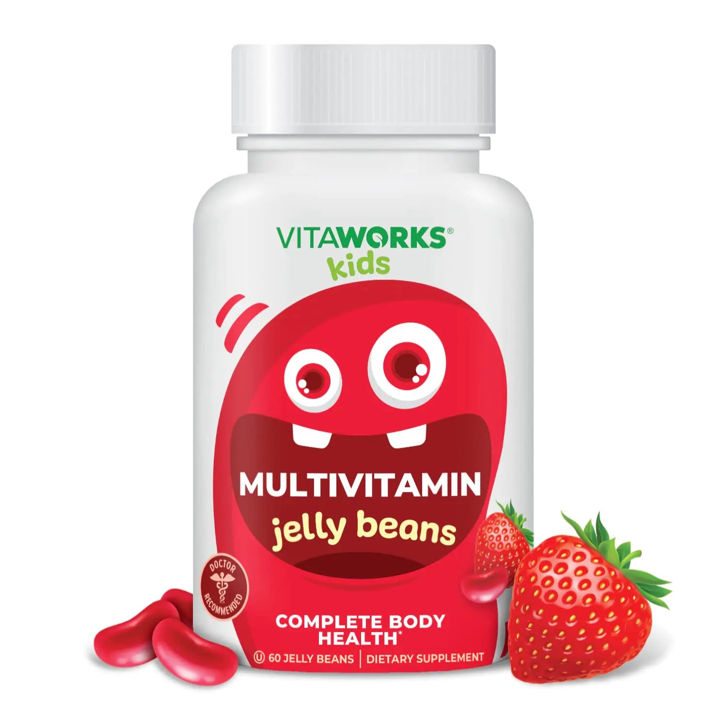 Kids Essential JellyVites - 60 Fruit-Flavored Beans