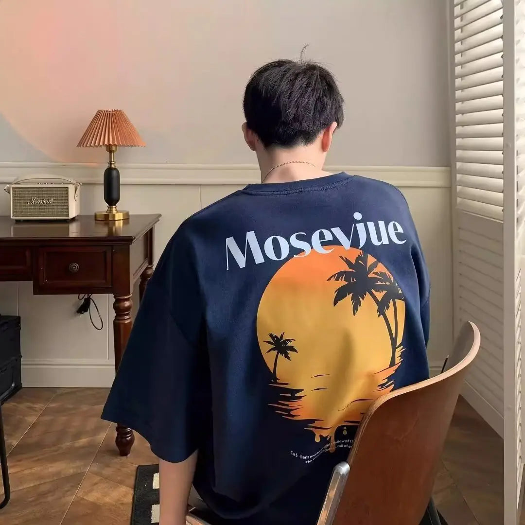 Trendy Men’s Cotton Short Sleeve T-Shirt