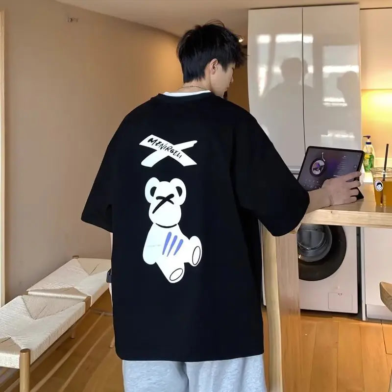 Trendy Men’s Cotton Short Sleeve T-Shirt